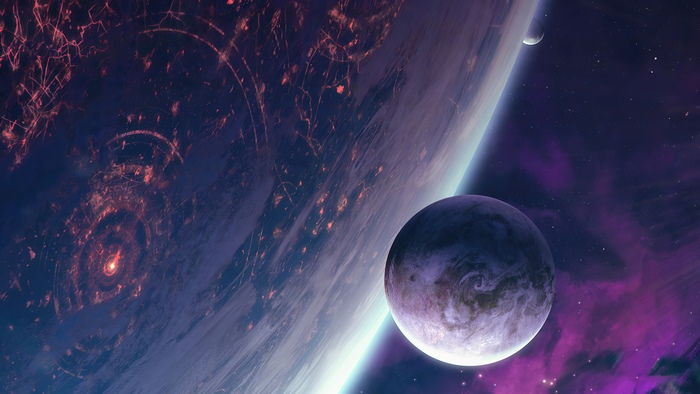 Digital art of planets and nebulae