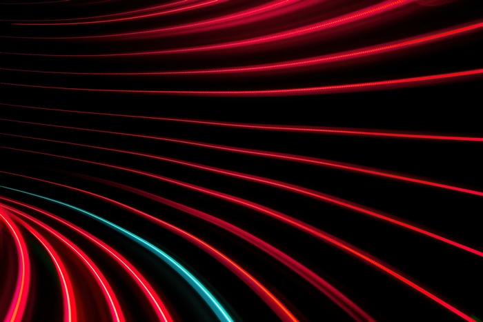 Abstract red and blue light trails pattern 4k