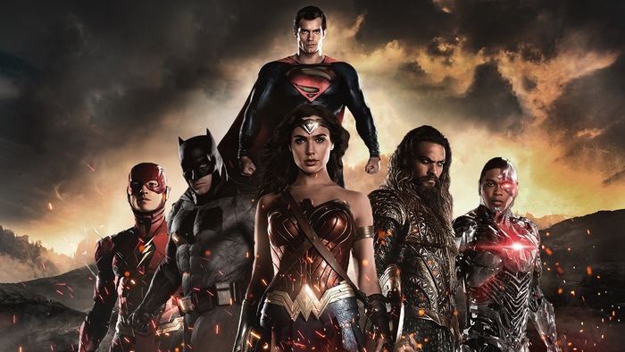 Justice League: Superman, Batman, Wonder Woman, Flash, Aquaman, Cyborg