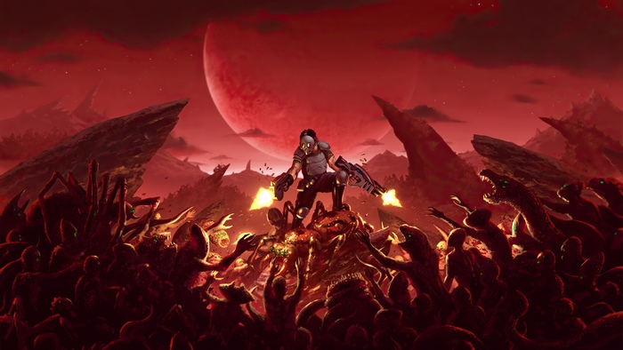 Crimsonland Action Shooter Game Scene