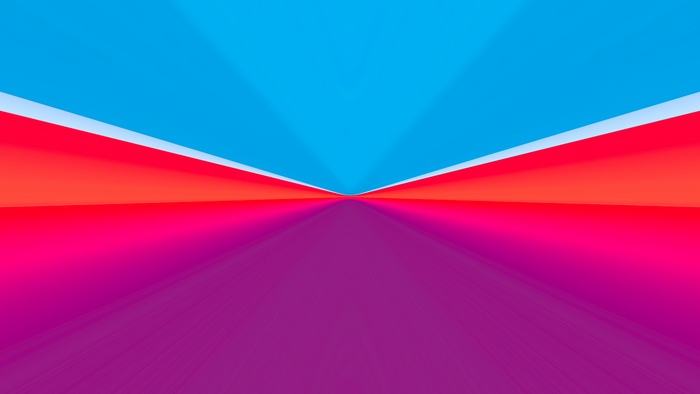 Abstract digital art with blue, red, and purple layers
