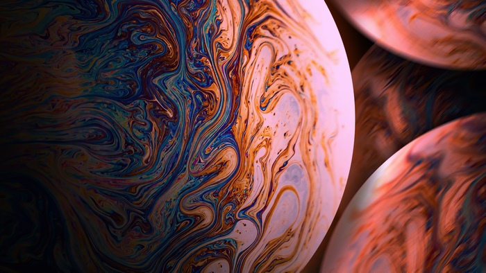 Abstract macro art with swirling colors