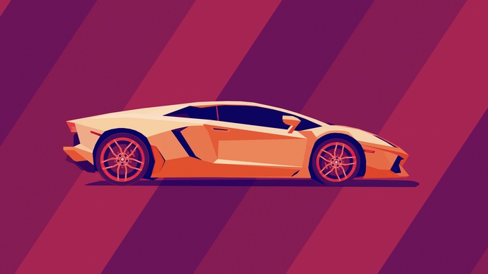 Lamborghini Aventador abstract artwork