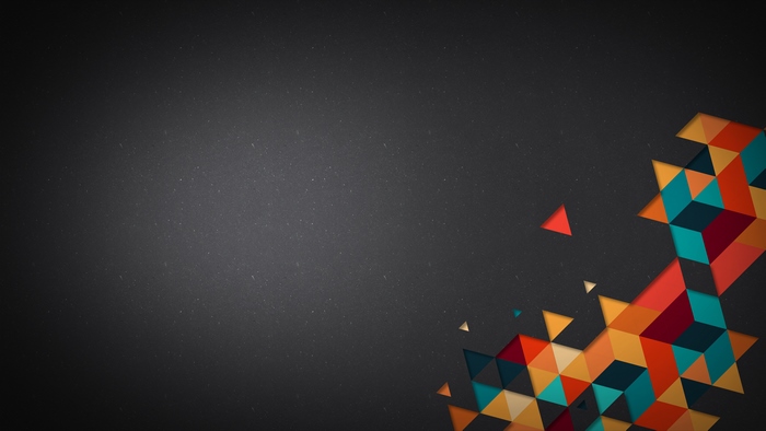 Abstract geometric shapes on dark background