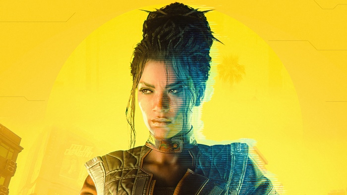Female character from Cyberpunk 2077 4K
