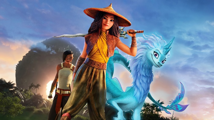 Raya and Sisu from Raya and the Last Dragon