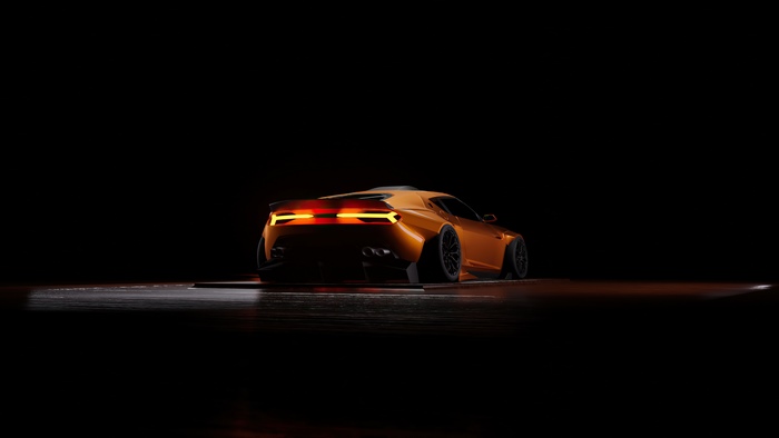 Orange Lamborghini Asterion concept car