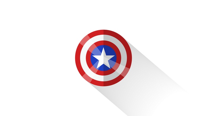 Captain America's Shield Minimalist Artwork