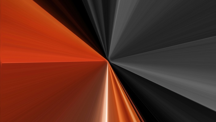 Abstract digital art with orange and black