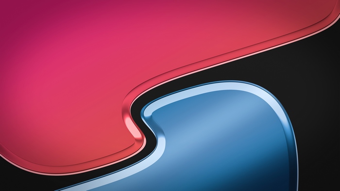 Abstract Red and Blue Shapes 4K