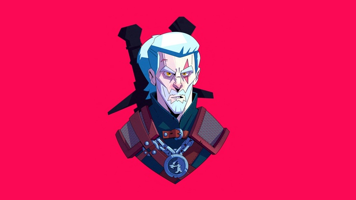 Geralt of Rivia from The Witcher minimalist art