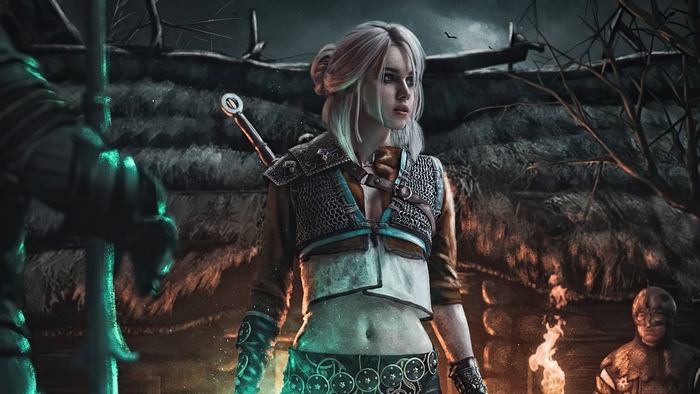 Ciri from The Witcher 3 in Digital Artwork
