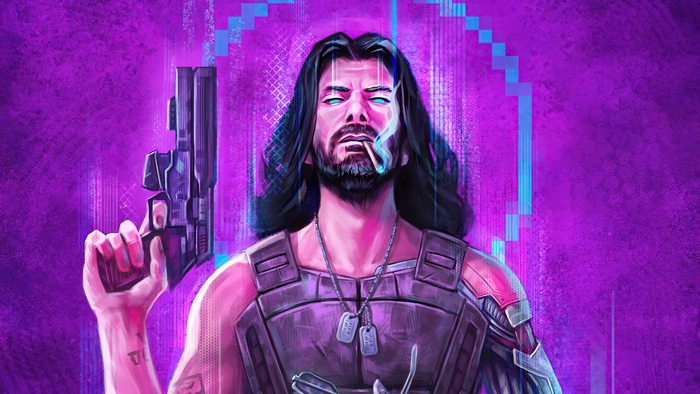 Keanu Reeves as Johnny Silverhand from Cyberpunk 2077 4K