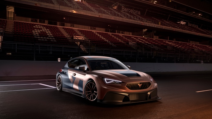 Cupra TCR race car at Barcelona circuit