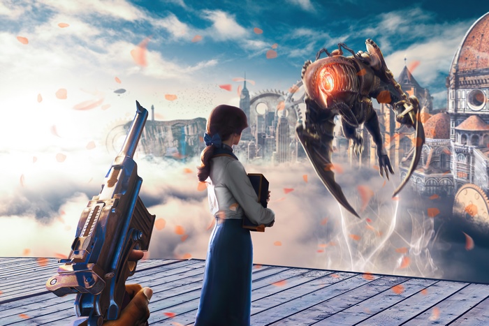 Elizabeth and Songbird from BioShock Infinite