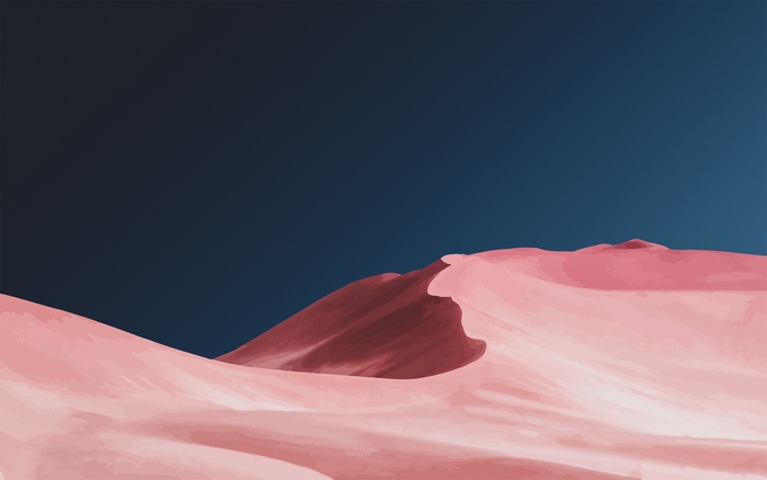 Digital art of a desert at night