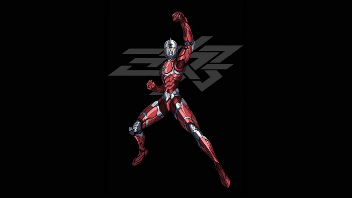 Ultraman artwork with logo