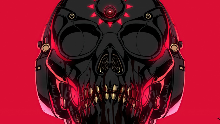 Cybernetic Skull Artwork