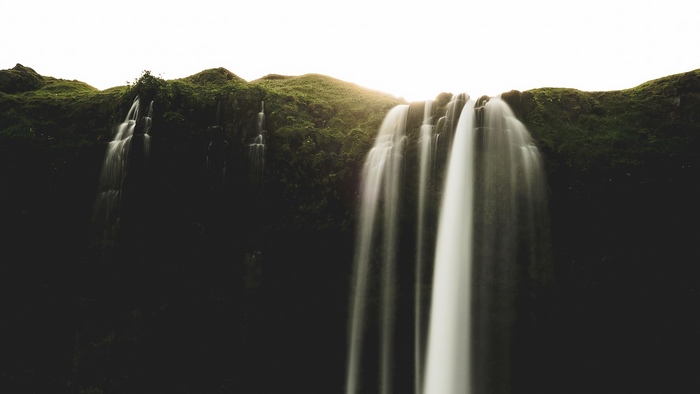 Waterfall in Iceland 4K