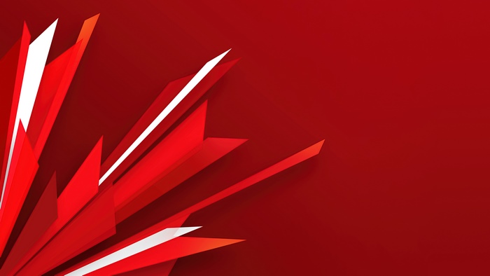 Abstract red digital art with sharp geometric shapes