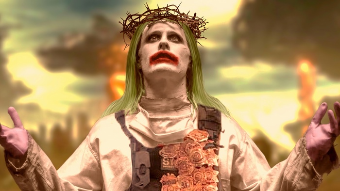 Joker with a crown of thorns