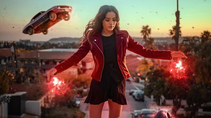 Scarlet Witch from Wanda Vision using telekinesis