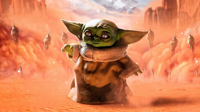 Baby Yoda from The Mandalorian 4K