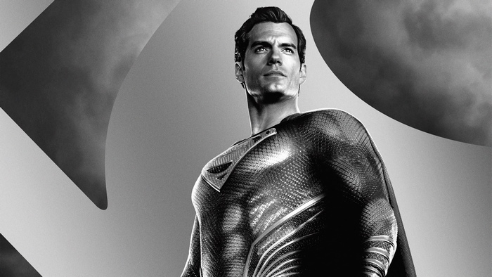 Superman from Justice League monochrome artwork