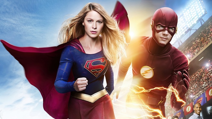 Supergirl and The Flash from DC Comics TV Shows 4K