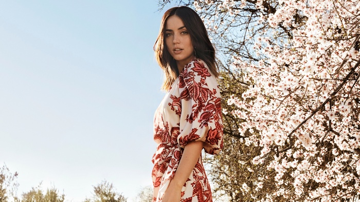 Ana de Armas in a floral dress