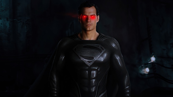 Superman from Justice League in black suit