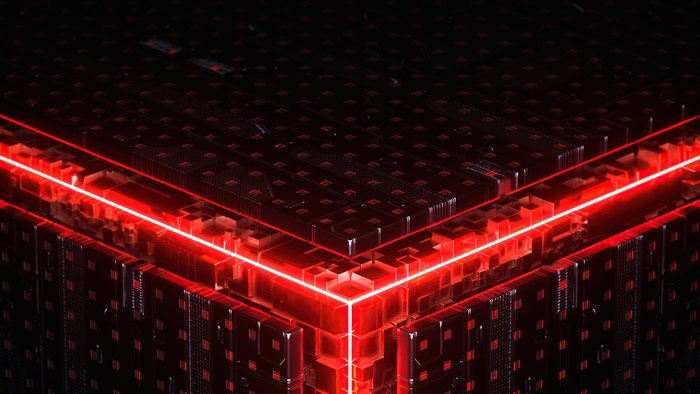Abstract Red Digital Artwork in