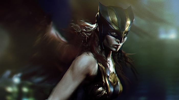 Hawkgirl artwork by an artist on Artstation