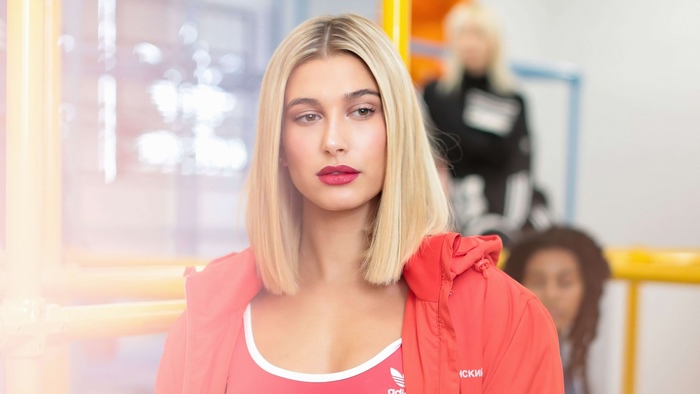Hailey Baldwin in Adidas outfit