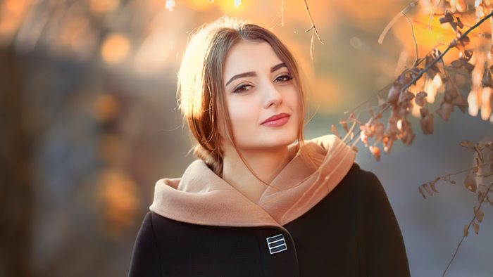 Autumn Portrait of a Model in