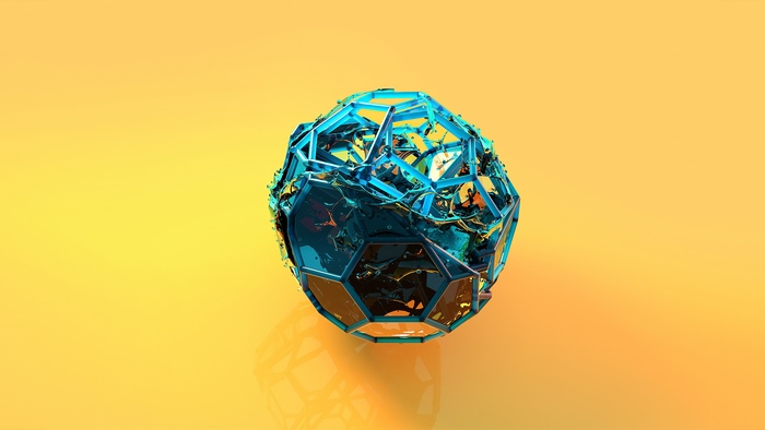 Abstract geometric sphere by Justin Maller 4K