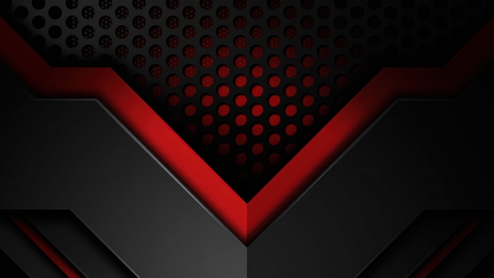 Abstract Red and Black Geometric Pattern 4K