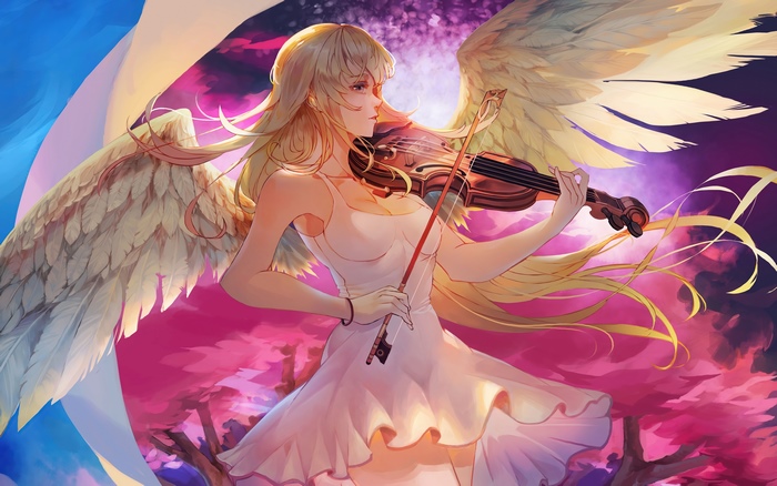 Kaori Miyazono playing violin from Your Lie in April