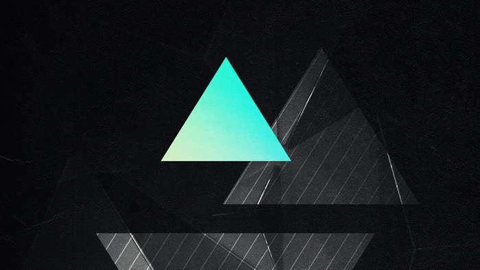 Abstract dark background with triangles