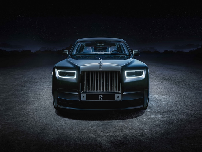Rolls-Royce Phantom car at night