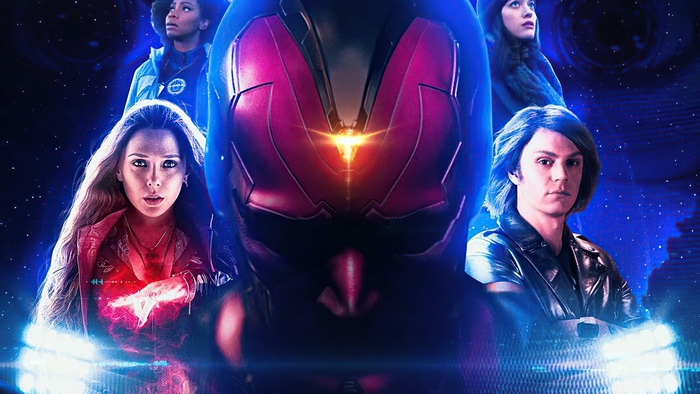 WandaVision Poster with Vision, Scarlet Witch, Quicksilver, Monica Rambeau, and Agatha Harkness