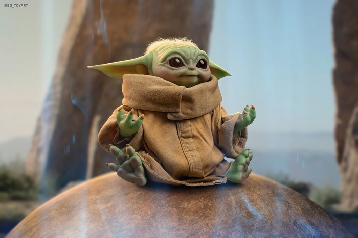 Baby Yoda from The Mandalorian in