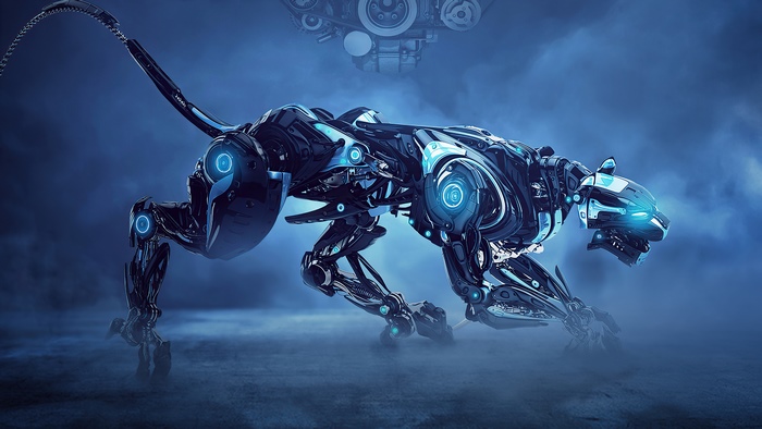Mechanical Jaguar Artwork 4K