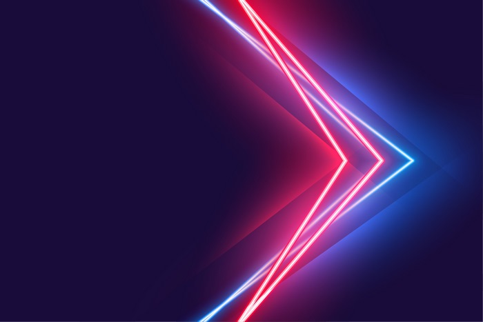 Abstract Neon Light Arrows