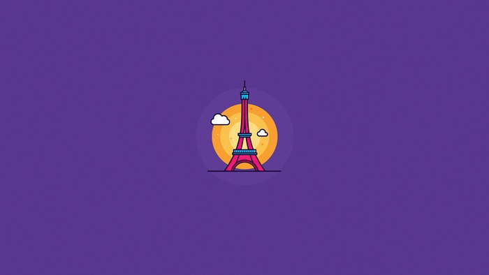 Minimalist Eiffel Tower Artwork
