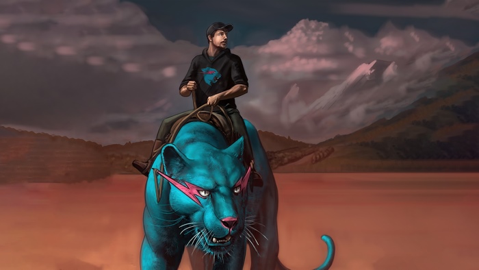 MrBeast on Blue Panther Artwork 4K