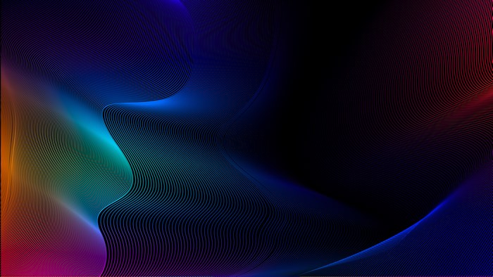 Abstract digital art with colorful wavy lines