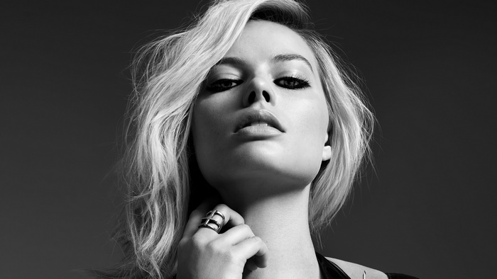 Margot Robbie monochrome photoshoot