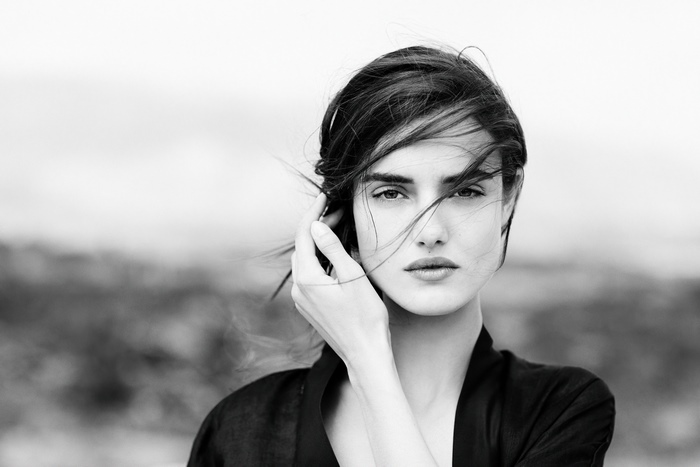 Blanca Padilla monochrome portrait