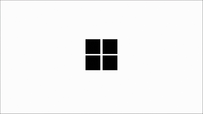 Minimalist Windows logo on white background